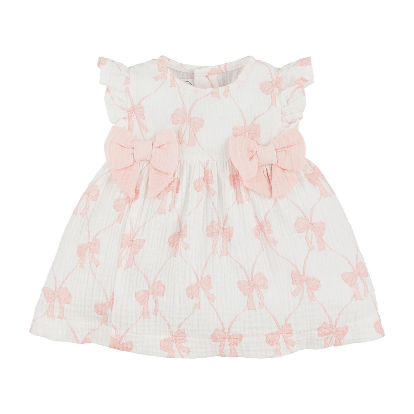 BOW PRINTED BABY DRESS