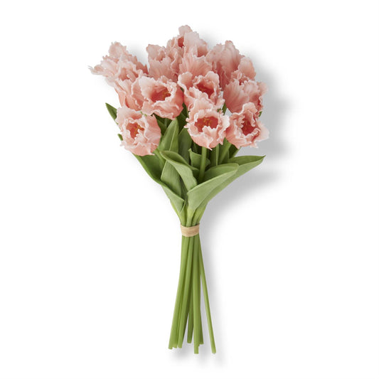 13 Inch Orange/Peach Real Touch Parrot Tulip Bundle (12 Stems)