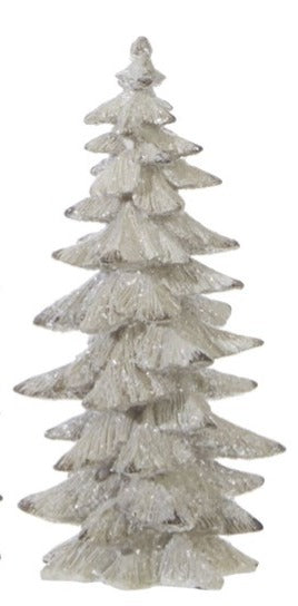 9.5 White Glittered Trees