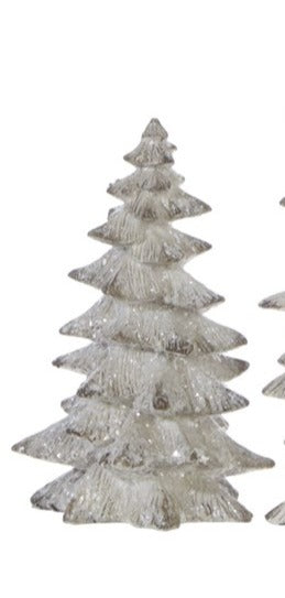 9.5 White Glittered Trees