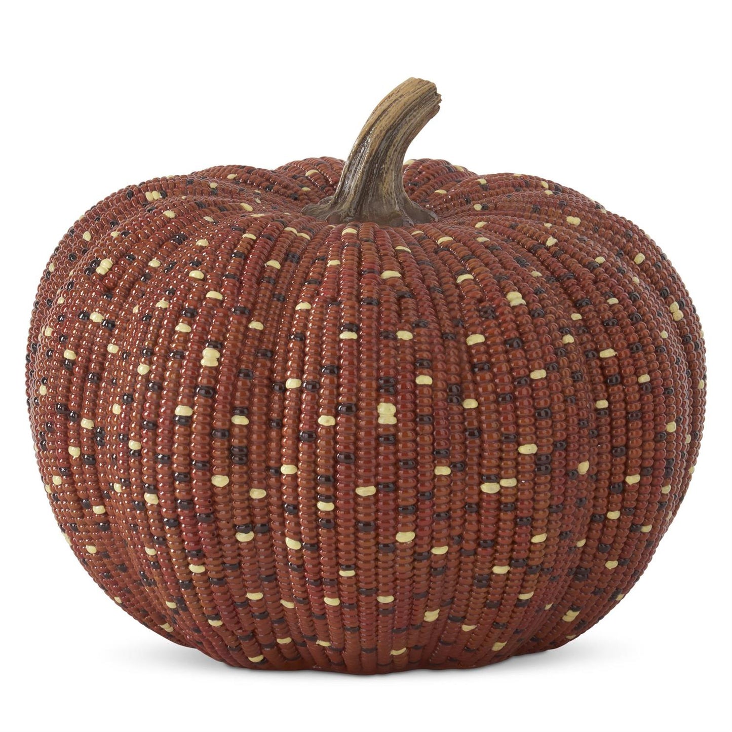 Dark Orange Resin Indian Corn Pumpkin