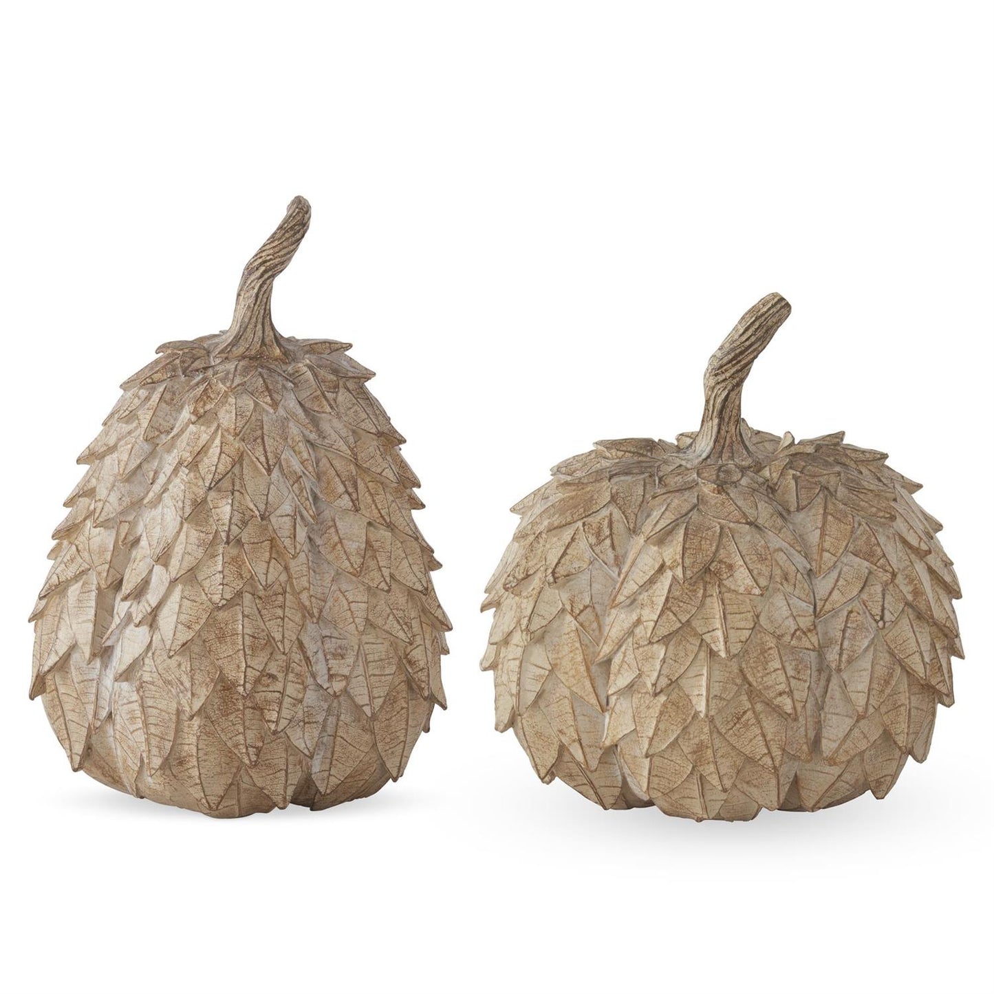 Brown Resin Leaf Pumpkins
