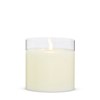 Clear Glass Ivory Pillar Candle