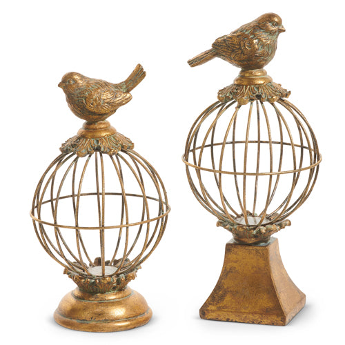10.5" Antique Gold Birdcage Finial