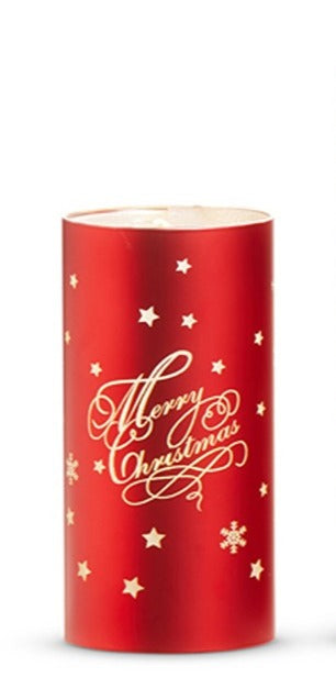 Lighted Red Merry Christmas Lanterns