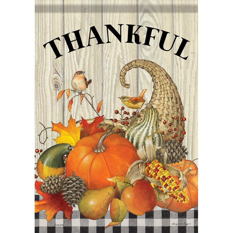 Garden Flag - Thankful Cornucopia