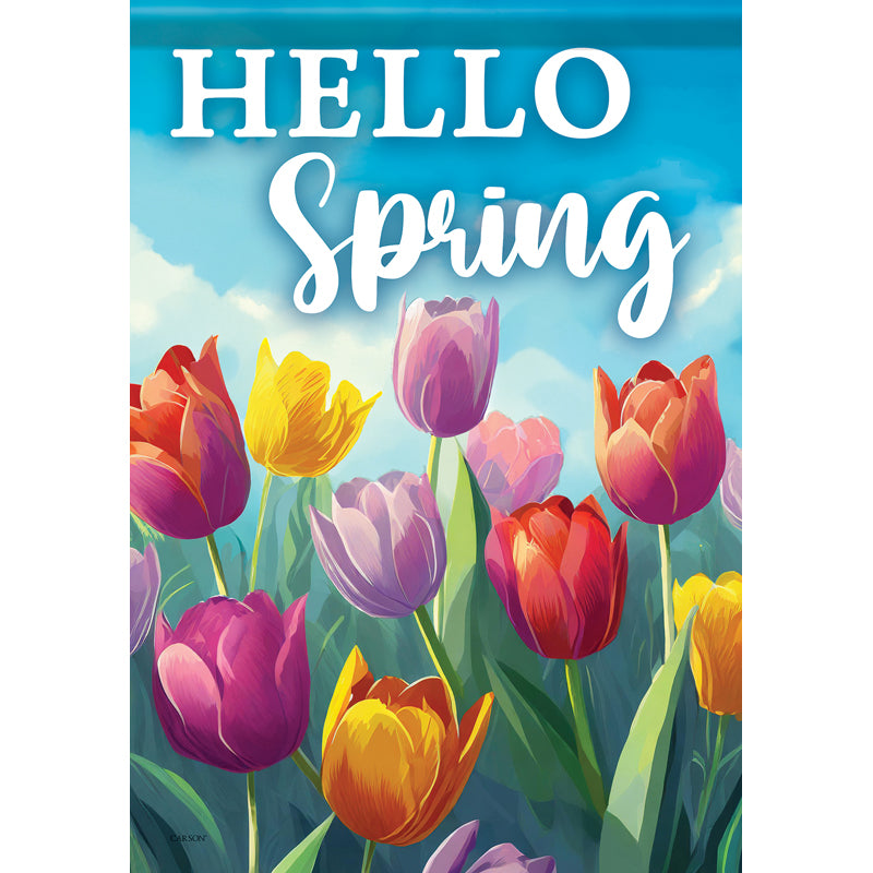 GARDEN FLAG-SPRING TULIPS