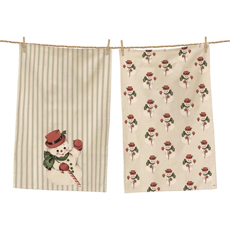 Tea Towels -Vintage Snowman