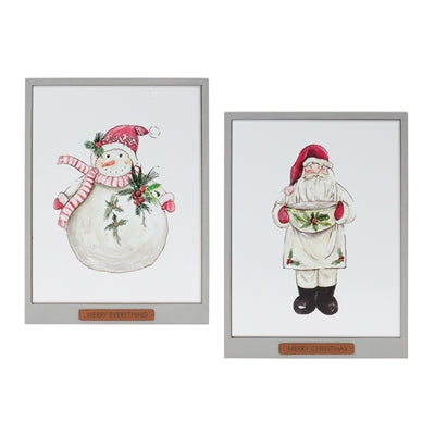 Santa and Snowman Frame