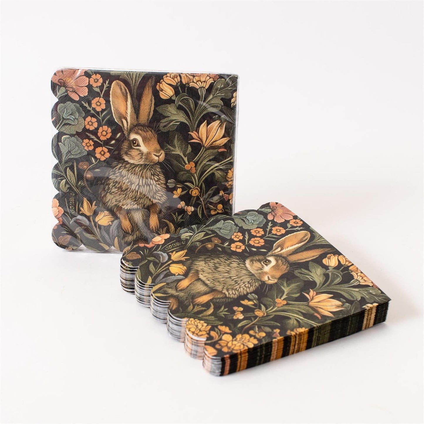 Paper Beverage Napkins - Woodland Rabbit - 16 Ct