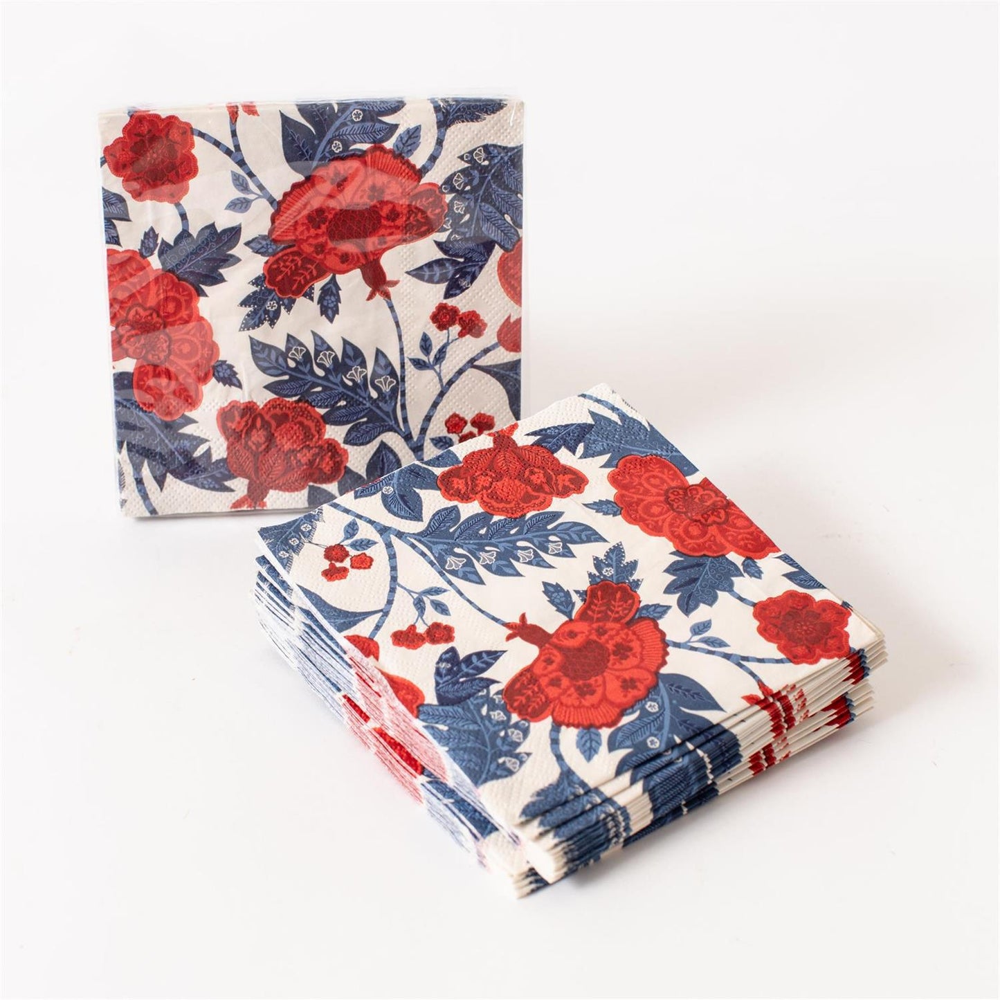 Paper Beverage Napkins - Americana Floral - 20 Ct