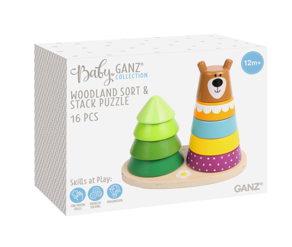 Woodland Sort & Stack Wooden Puzzel