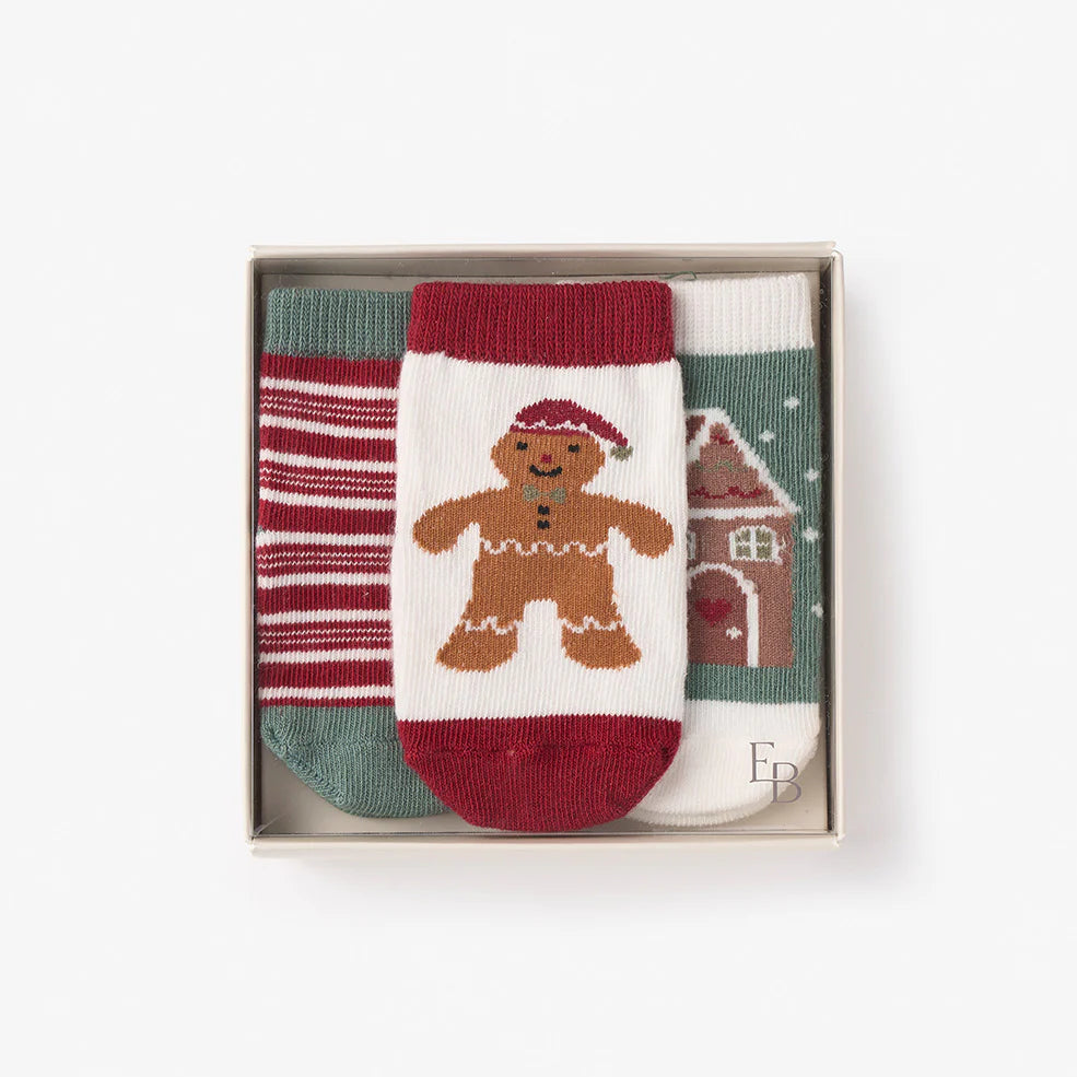 Holiday Non Slip Baby Sock Set 3pk