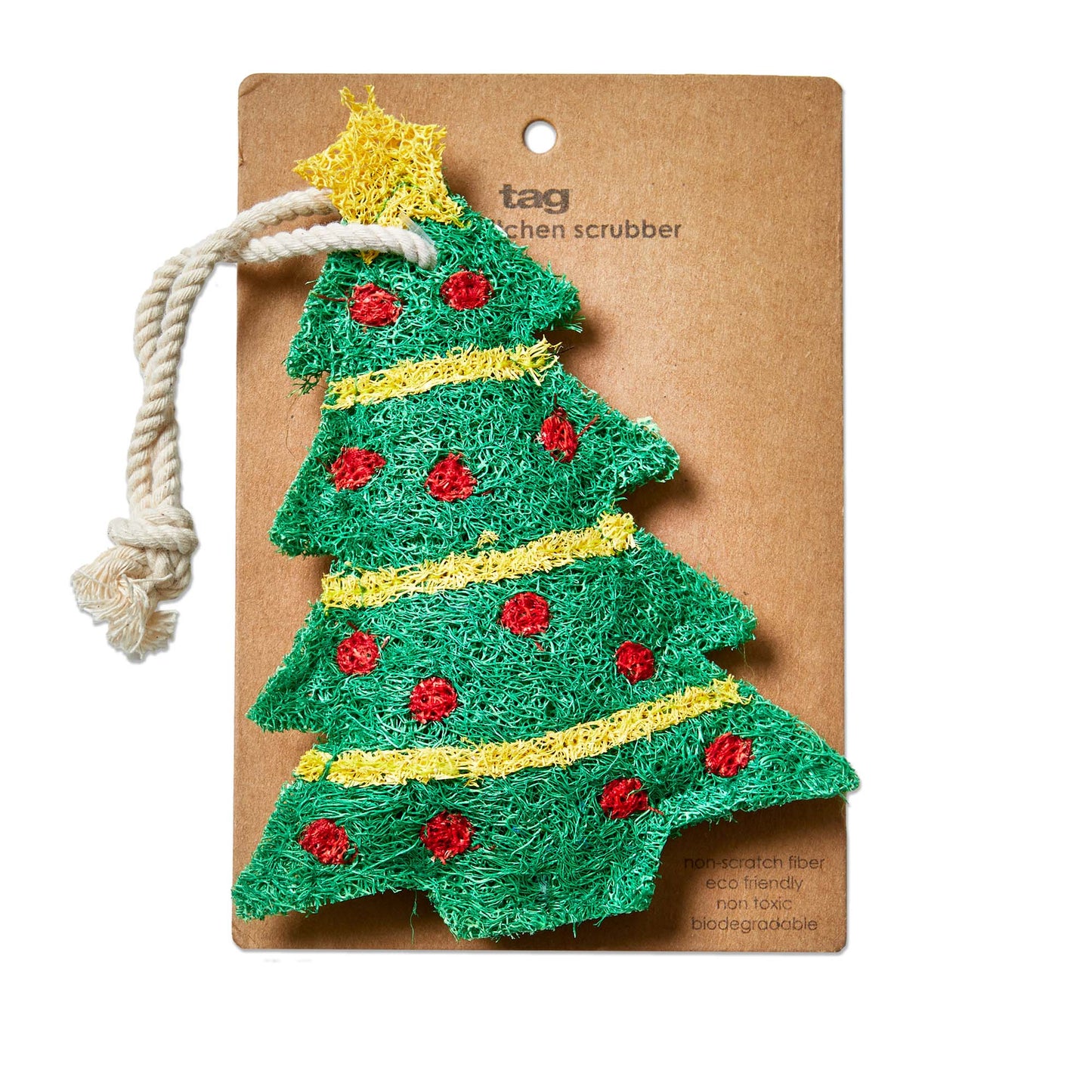 CHRISTMAS TREE LOOFAH SCRUBBER