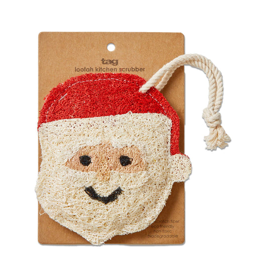 CHRISTMAS SANTA LOOFAH SCRUBBER