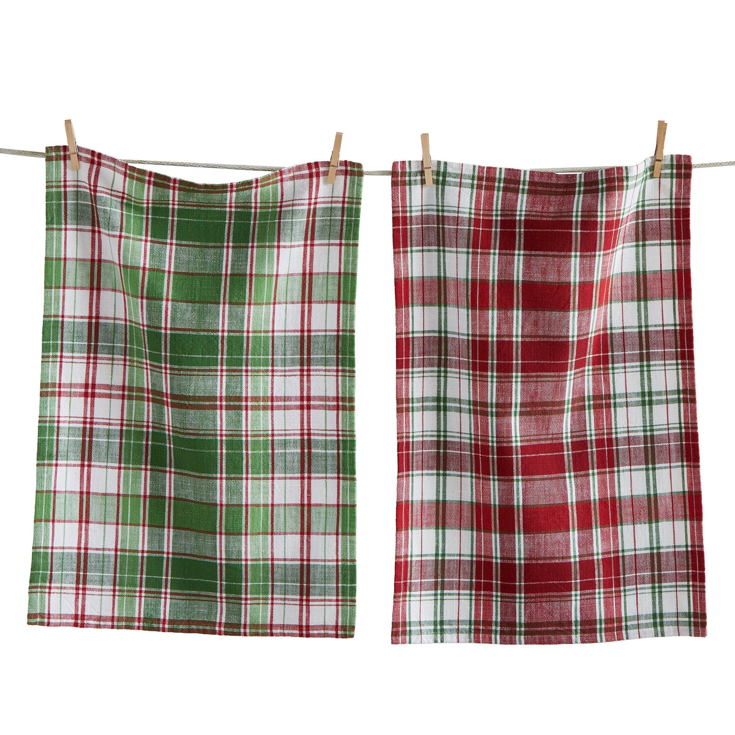 Winter Plaid Dishtowel Set Of 2