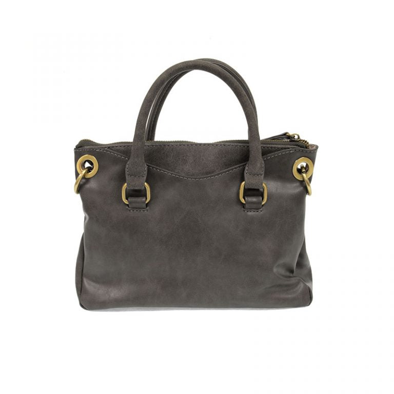 Stella Mini Convertible Satchel with Faux Suede Trim
