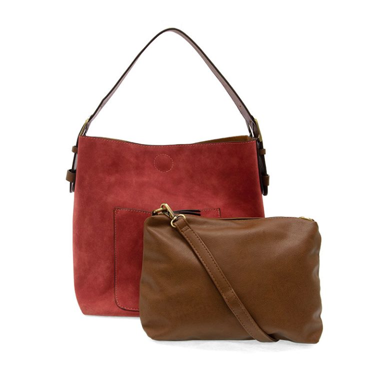Rich Faux Suede Hobo Handbag