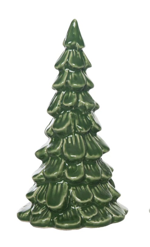 Md Cer Iridescent Tree Decor 2 Asst