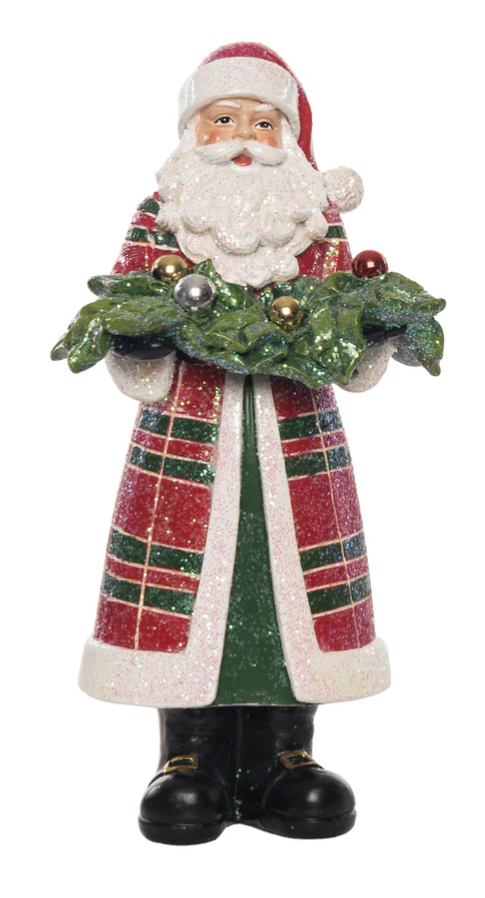 Res Elegant Plaid Santa Fig 2 Asst