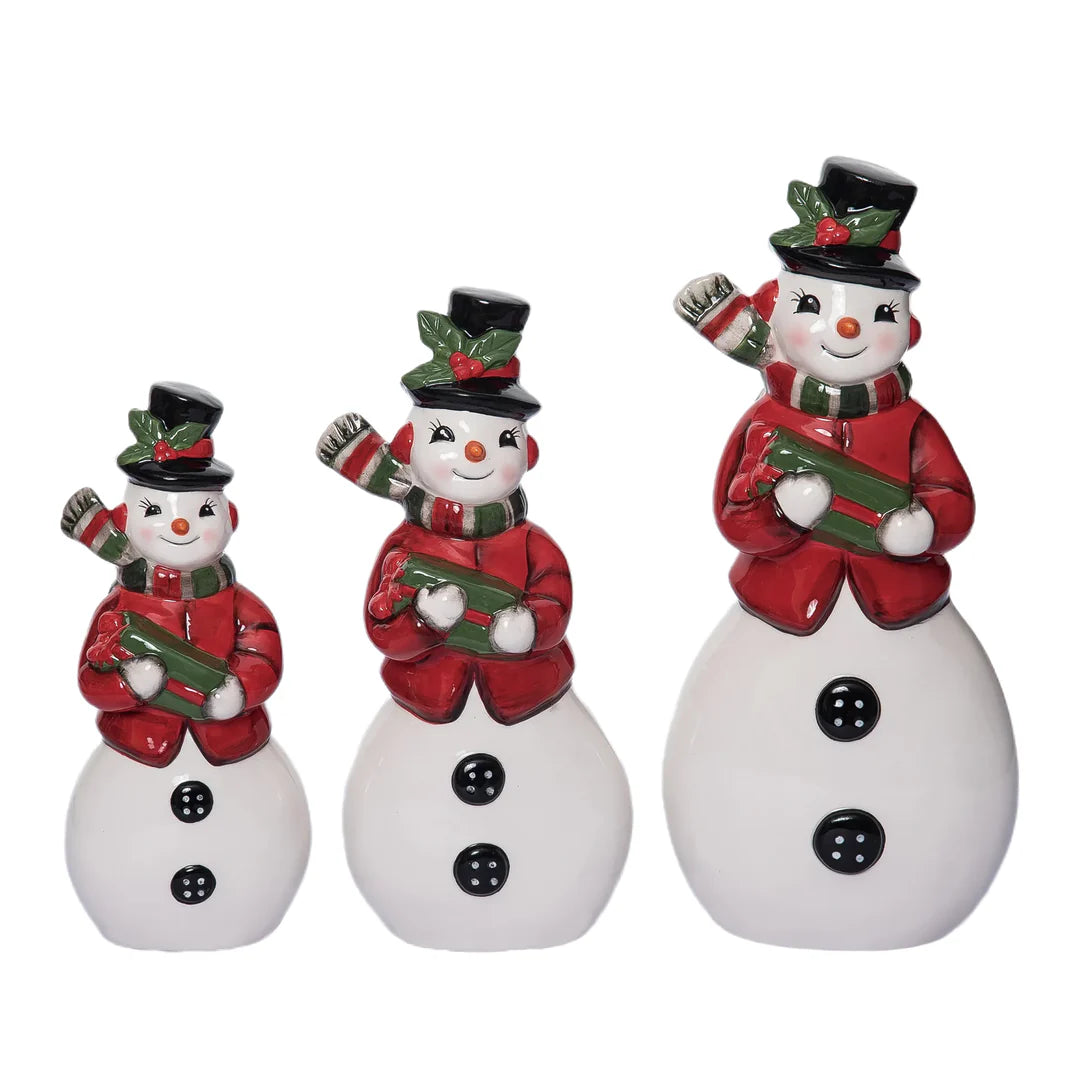 Dol Vintage Snowman S/3