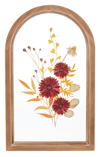 Arch Framed Pressed Flower Wall Decor