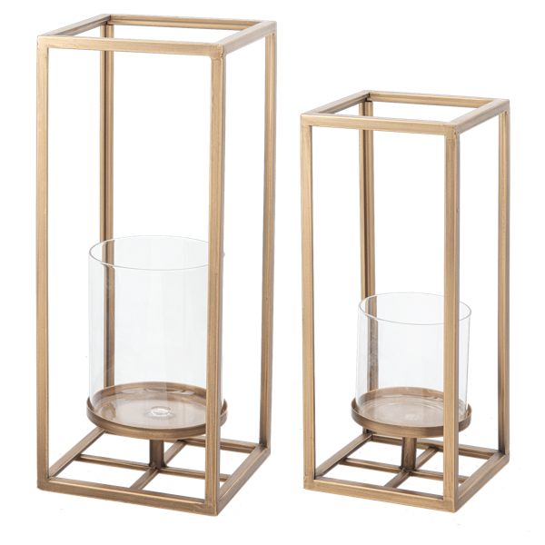 Gold Frame Pillar Holder