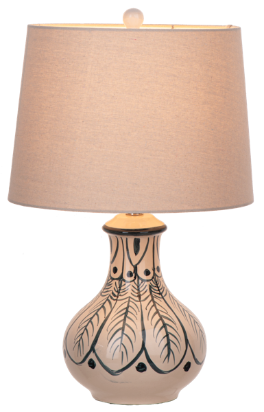 Painted Blue Urn Table Lamp 60W Max