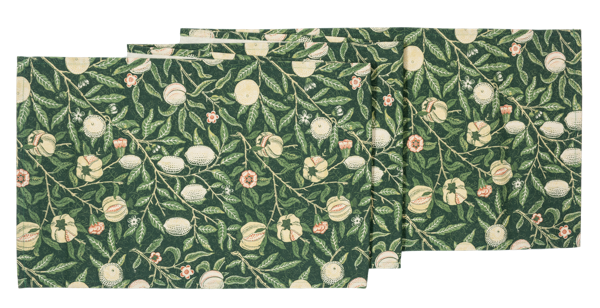 Green Floral Pattern Table Runner