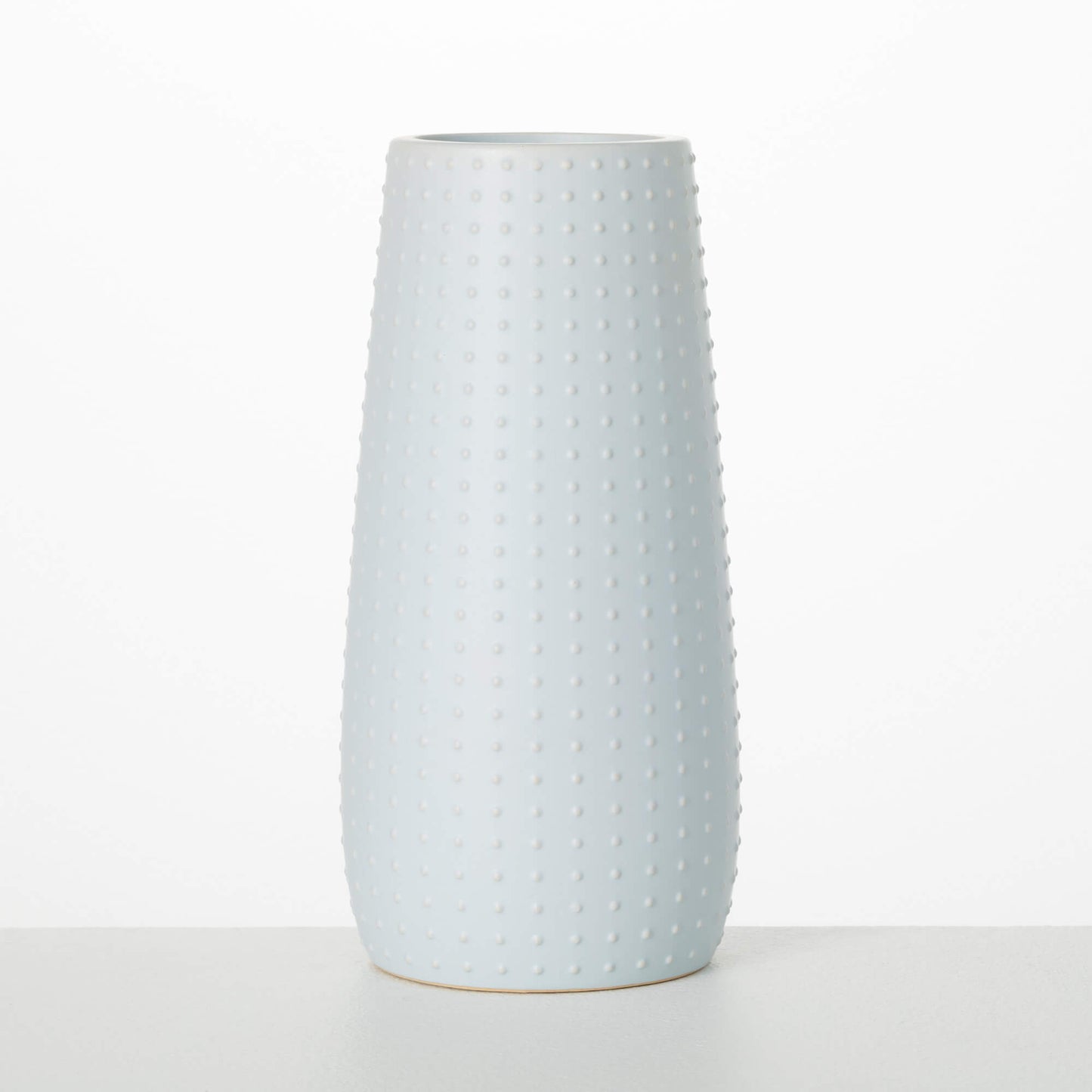 SOFT LIGHT BLUE MATTE DOTTED VASE