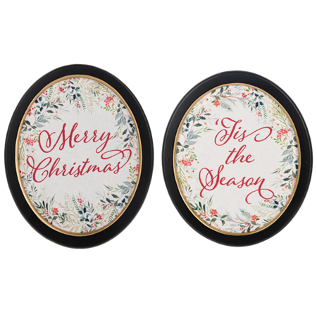 Merry Christmas & Tis the Season Framed Wall Decor