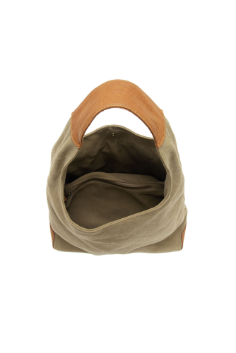 Khaki April Canvas Hobo