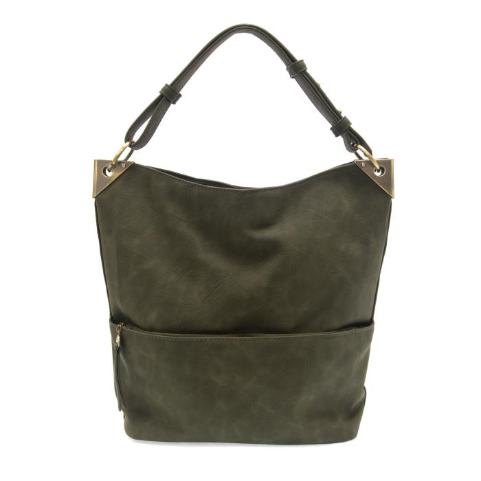 Joy Susan Purse - Darcy Zip Front Pocket Bucket Bag