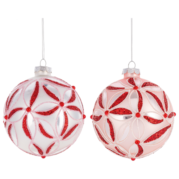 Peppermint Round Ornaments