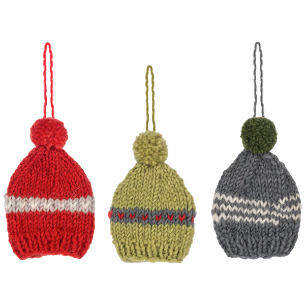 Knit Winter Hat Ornaments