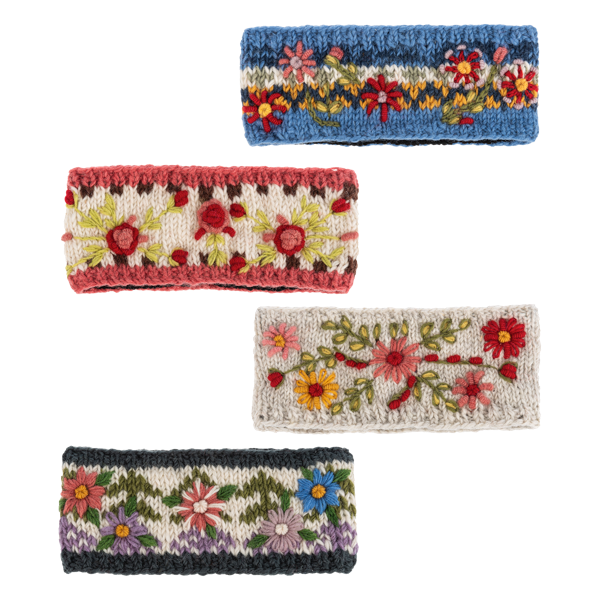 Embroidered Winter Headbands