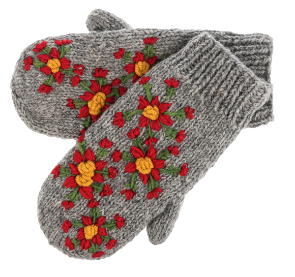 Embroidered Spruce Mitten Pairs