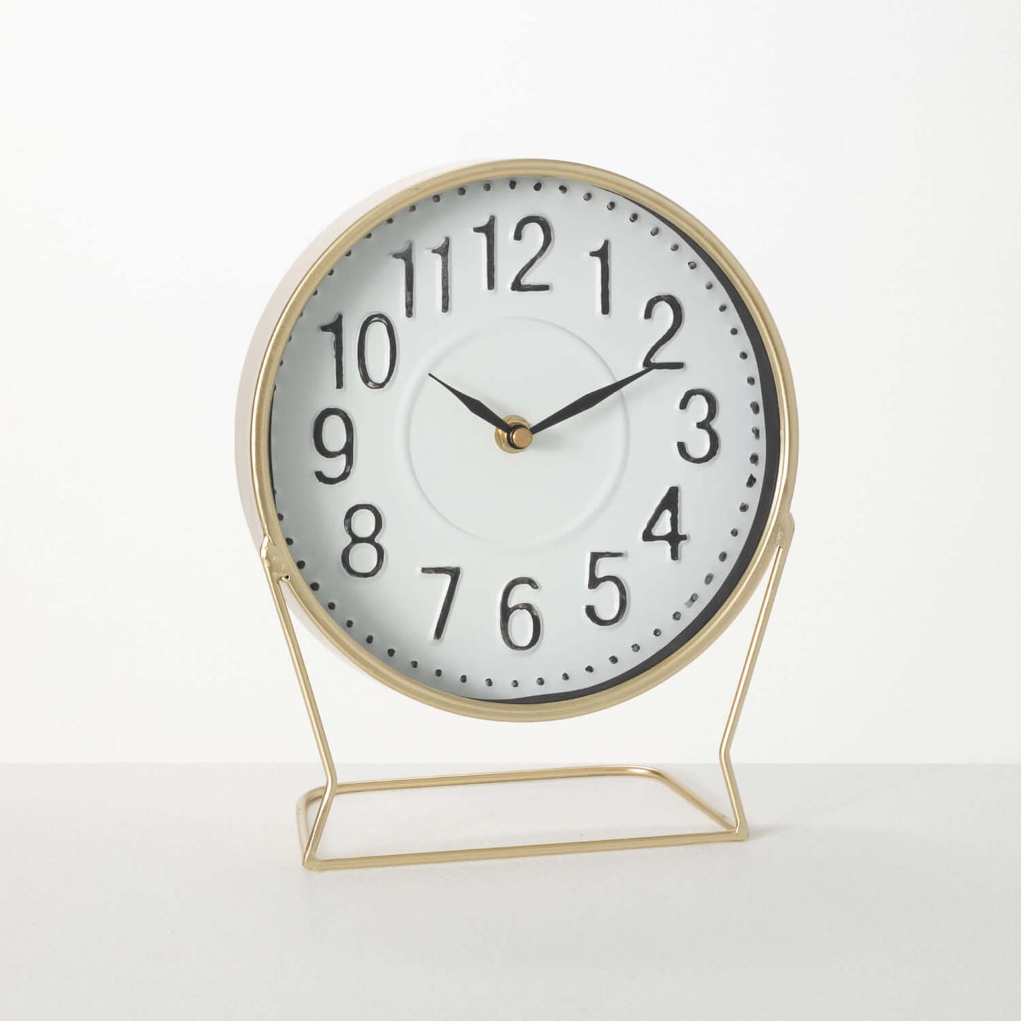 BURNISHED BRASS DESK CLOCK