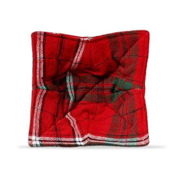 sleigh ride holiday plaid bowl cozy