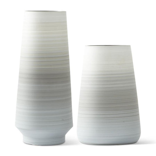 Striped Gray Ombre Vases