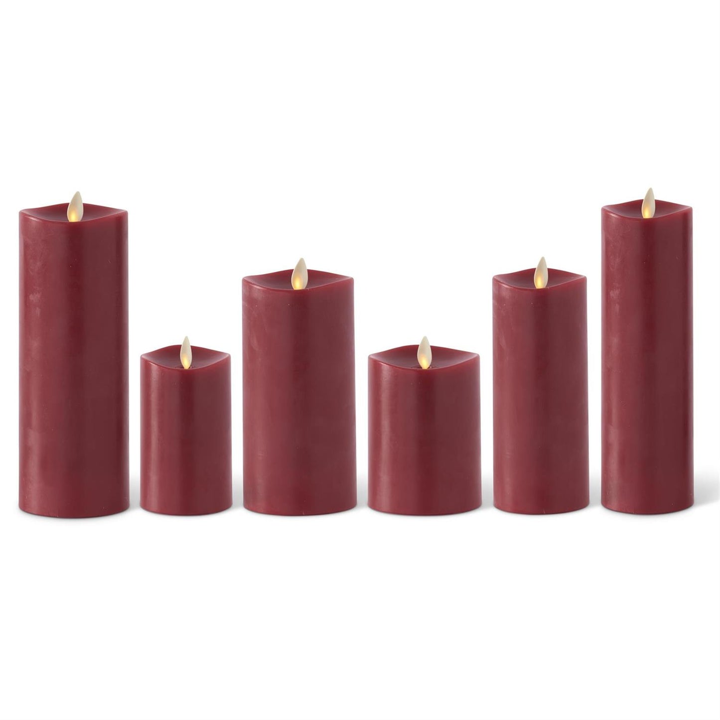 2 x 6.5 Inch  Wax Slim Indoor Pillar Luminara Candle Remote Ready