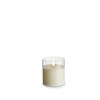 Clear Glass Ivory Pillar Candle