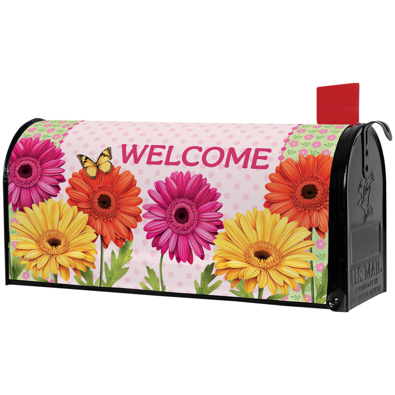 Mailbox Cover - Bright Gerbera