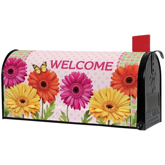 Mailbox Cover - Bright Gerbera