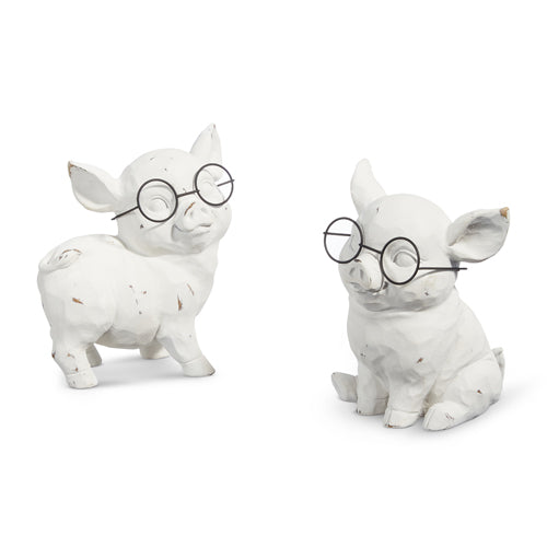 6.5" PIG WITH GLASSES
