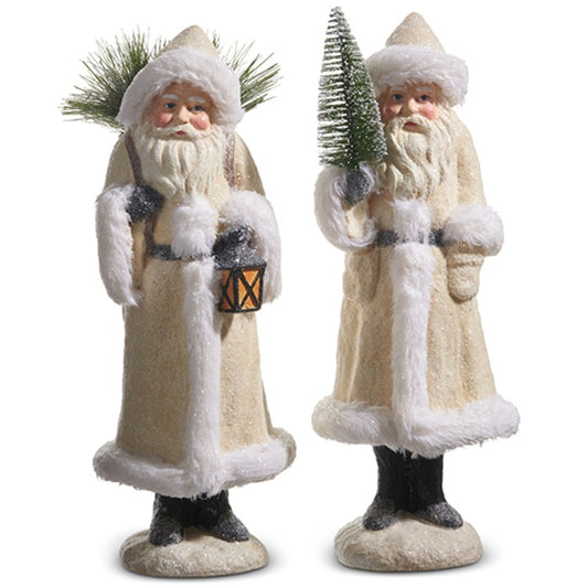 15.5 Ivory Old World Santa with Pine