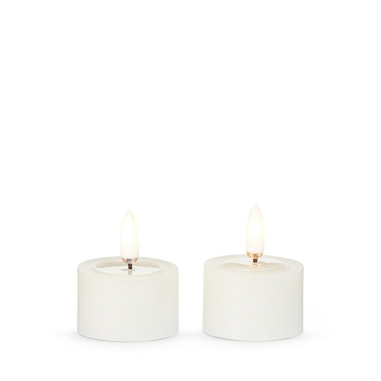 1.75 Ivory Tealights with Melted Top