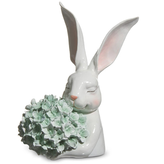 Bunny With Green Hydrangea