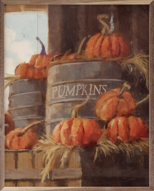 Vintage Pumpkins 3 Cans By Nina Blue