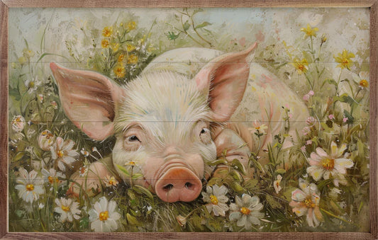 Relaxing Pig By Petals Prints Design
